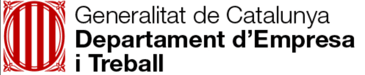 Departament d'Empresa i Treball Departament d'Empresa i Treball